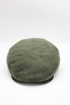 Khaki Velvet Peaky Beret