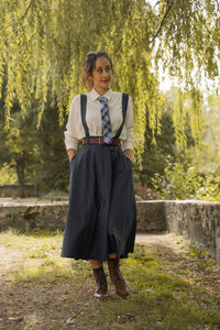 Academia Prince of Wales Skirt Blue