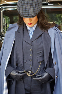 Veste Peaky Bleue Texturée