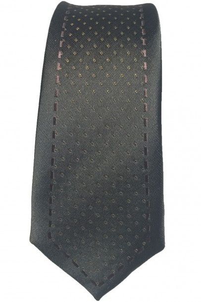 Thin Black/Khaki Tie