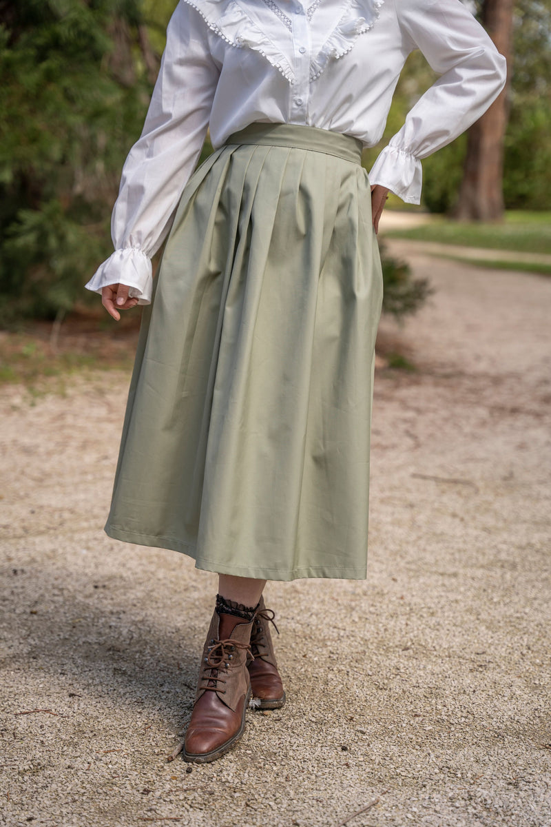 Agnès Sage Green Skirt