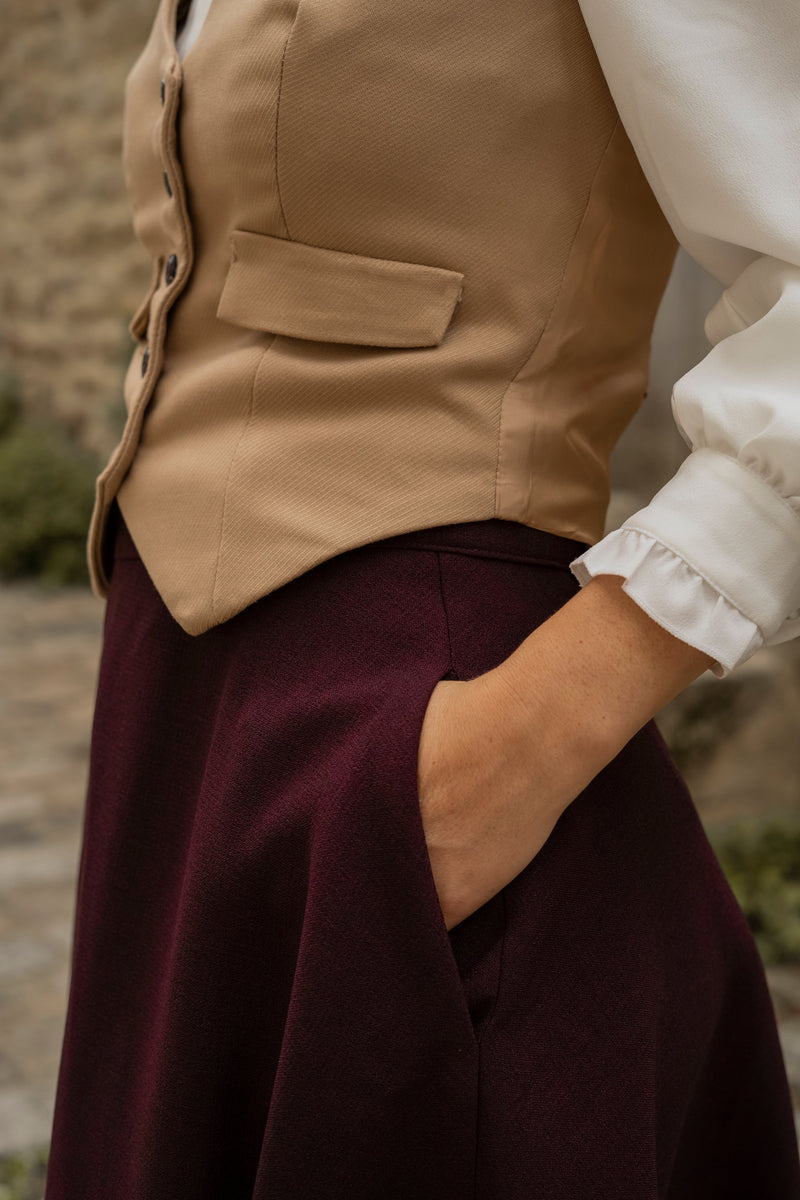 Céleste Skirt Burgundy