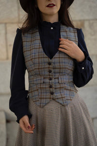 Académia Checkered Jacket Grey/Blue/Camel