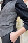 Gray Chevron Peaky Jacket