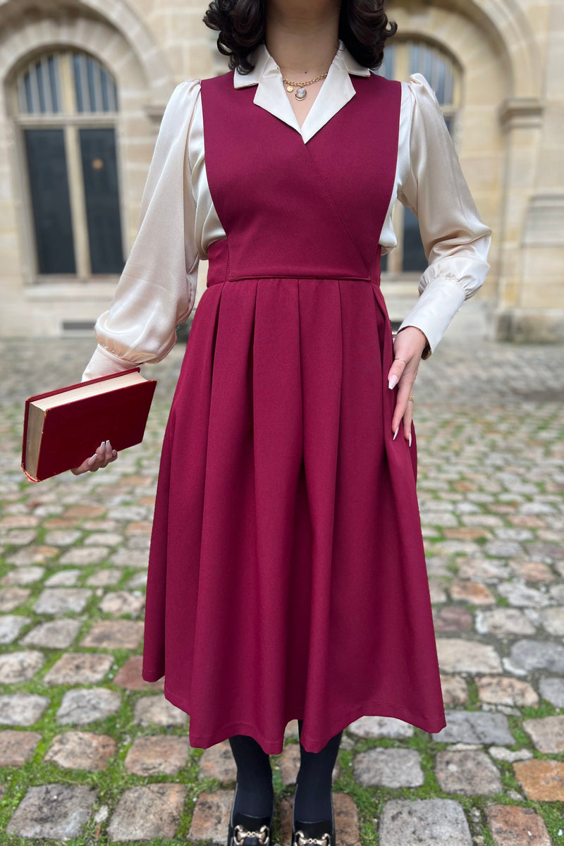 Charlotte Burgundy Dress