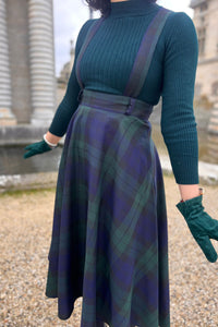 Academia Tartan Skirt Green