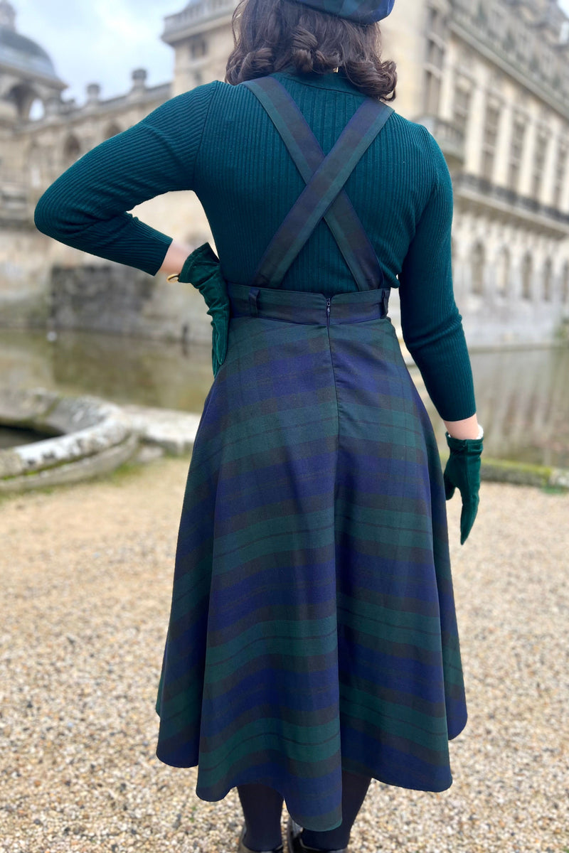 Academia Tartan Skirt Green