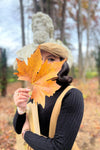 Mustard Velvet Peaky Beret