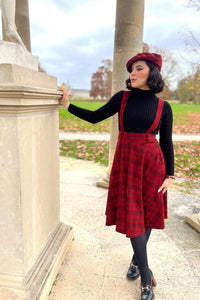 Adèle Skirt Red/Bordeaux Checks