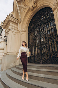 Olga Skirt Burgundy