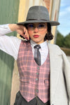 Académia Pink/Grey Check Jacket