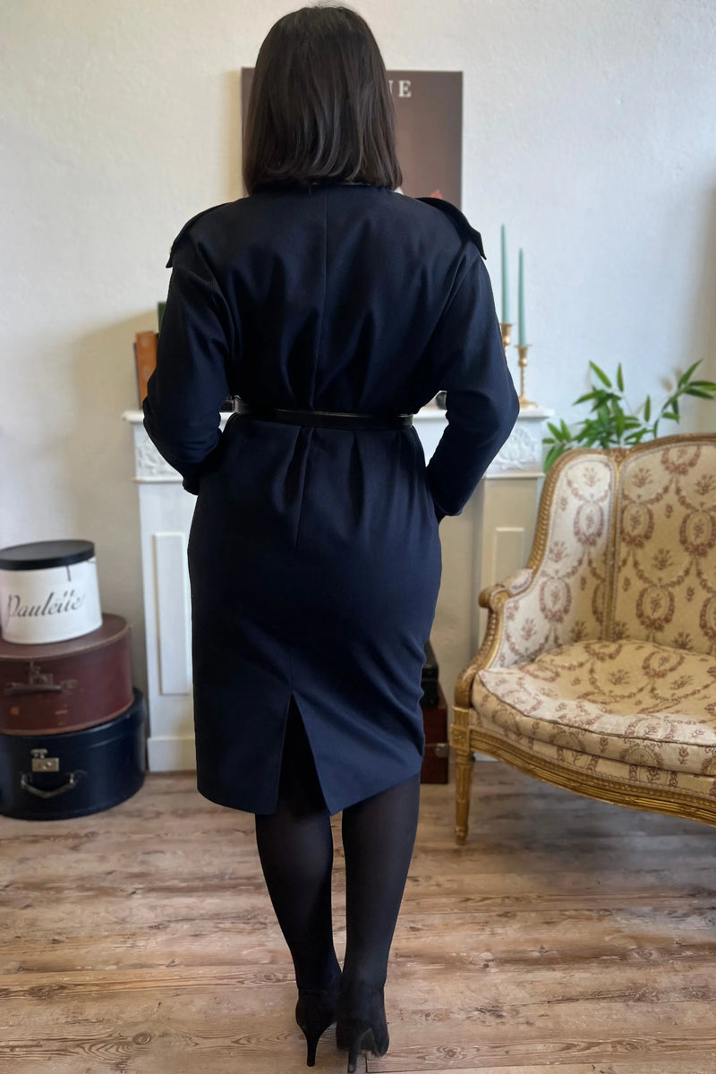 Robe Military Bleue Texturé