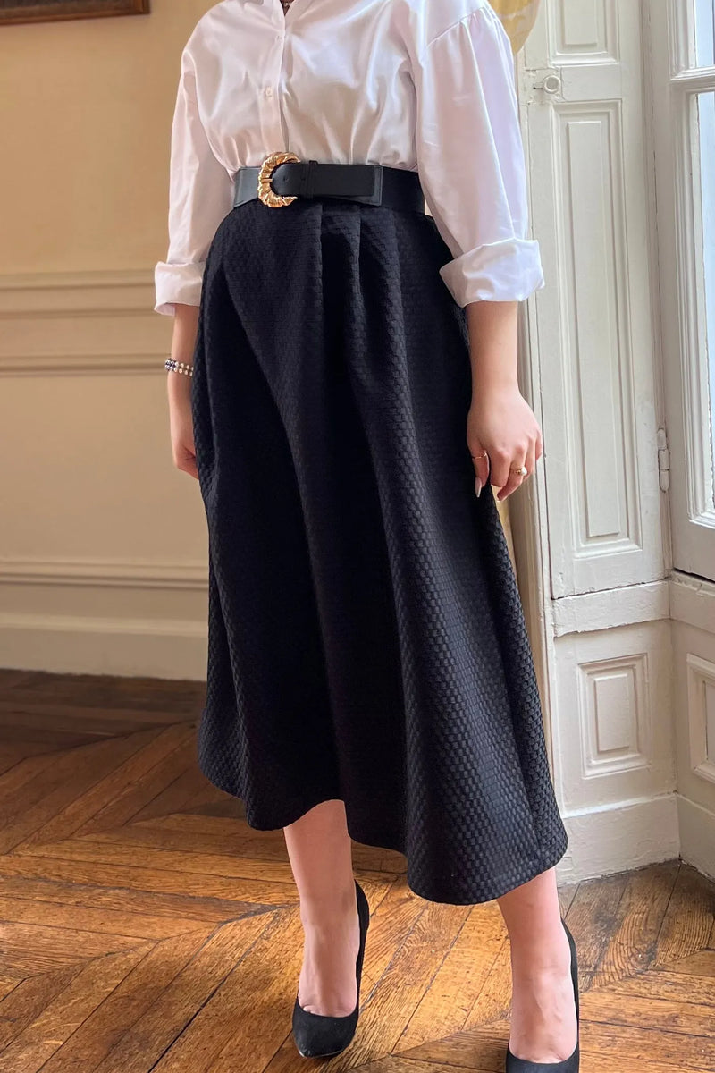 Audrey Skirt Black Textured