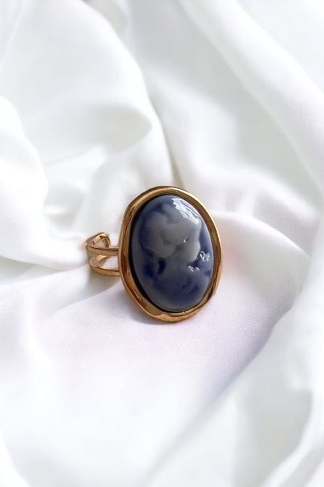 Blue Cameo Ring