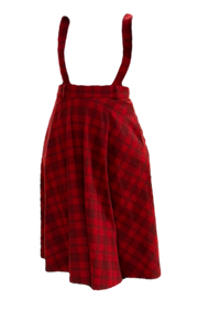 Adèle Skirt Red/Bordeaux Checks