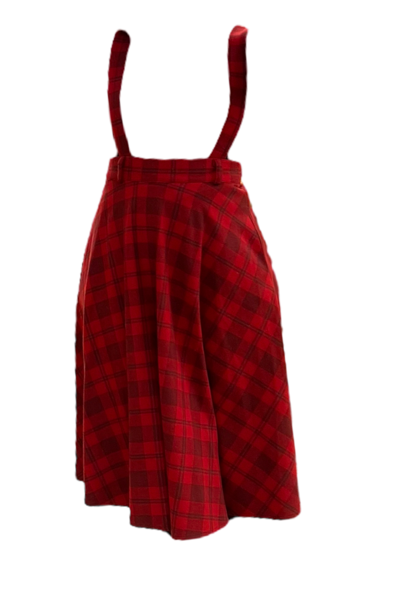 Adèle Skirt Red/Bordeaux Checks