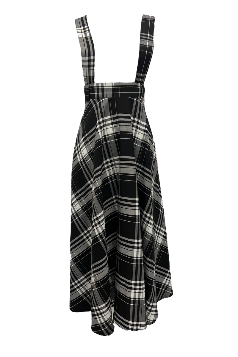 Adèle Black and White Check Skirt