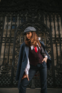 Veste Peaky Carreaux Marine/gris/Bordeaux