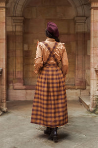 Jupe Benedicte Tartan Camel/Bordeaux